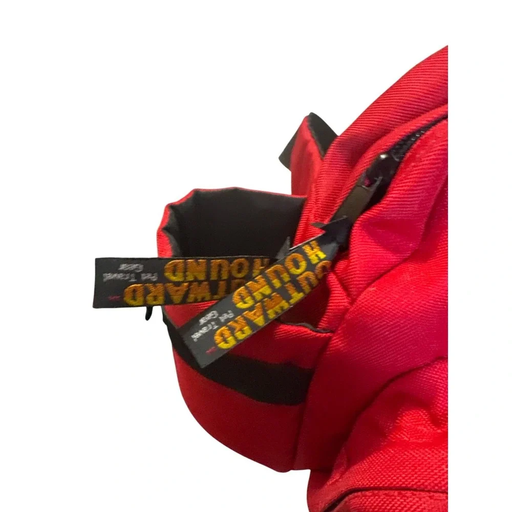 Outward Hound Red Dog Backpack With Adjustable Straps & Side Pouches For Storage
